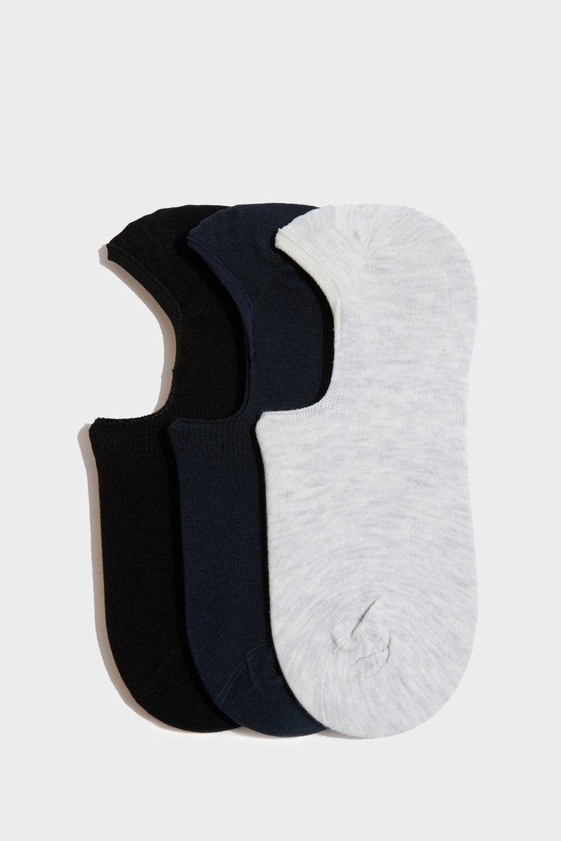 DeFacto Multicolour Man Men Basic 3-pack Ballet Socks Casual - Image 1